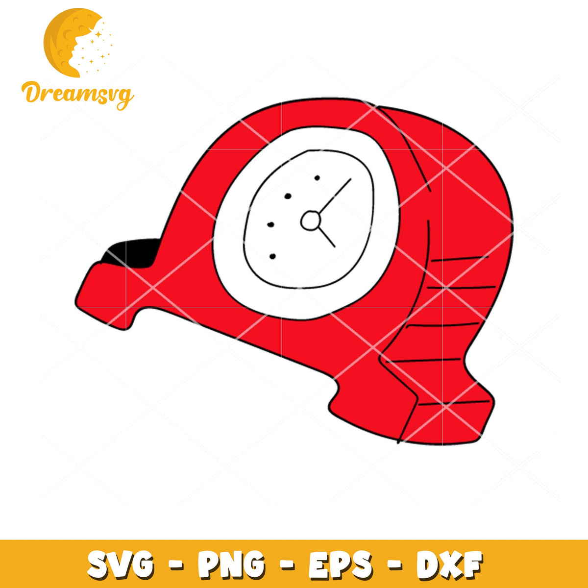 Red Clock SVG Cut File
