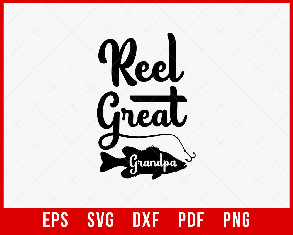 Reel Great Grandpa, Dad Shirt, Custom Shirt, Fishing, Fathers Day Gift, Birthday Gift, Mens Shirt, Pregnancy Announcement T-shirt Design Fishing SVG Cutting File Digital Download