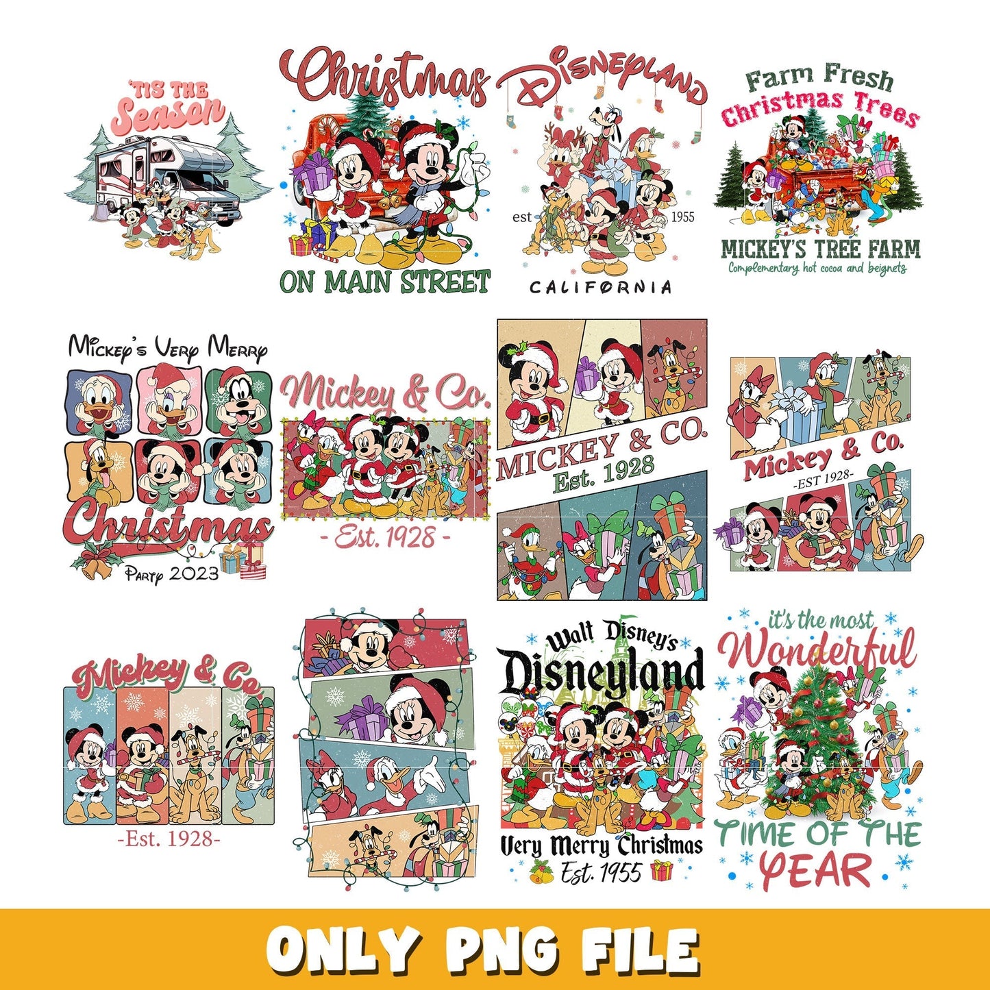 Bundle Merry Christmas bundle png, Disney cartoon png, Digital download