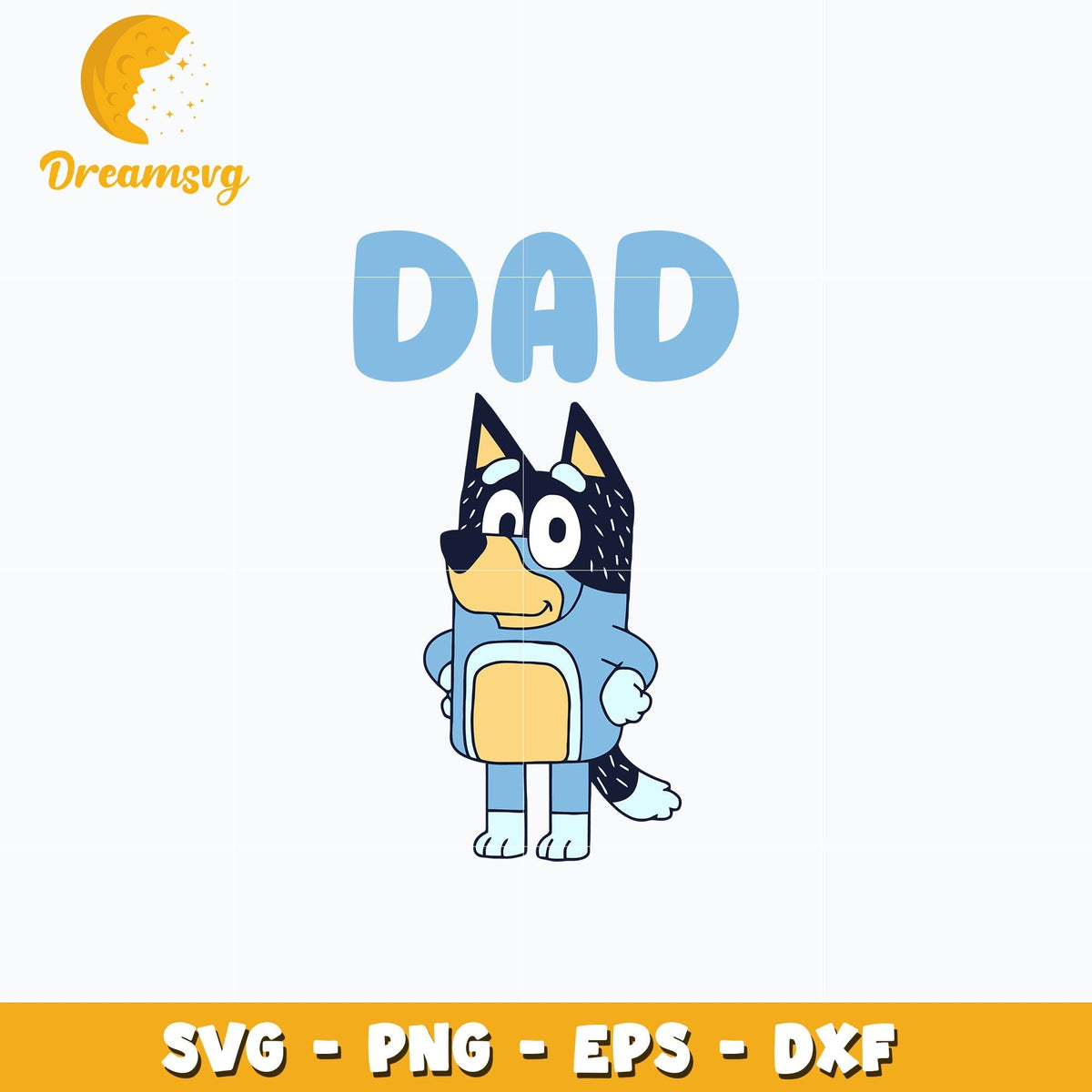 Bluey cartoon bandit dad svg