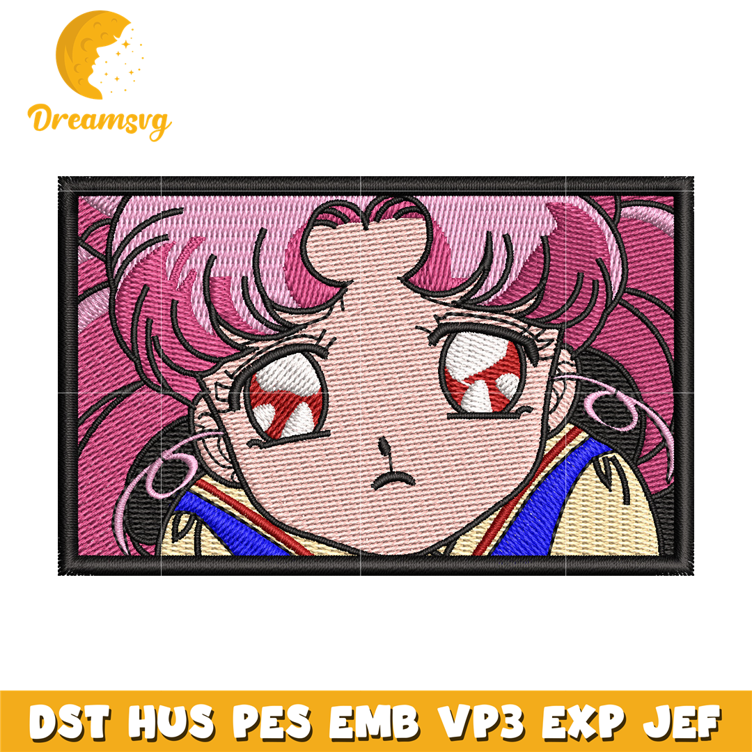 Sailor Moon embroidery design, anime embroidery