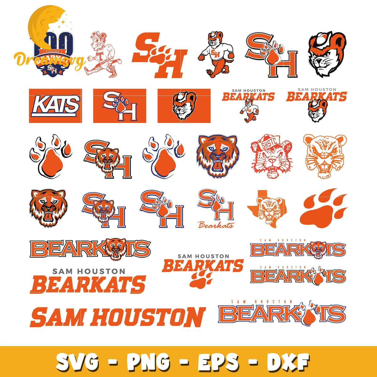 Sam houston state bearkats logo bundle svg, sam houston state bearkats football svg