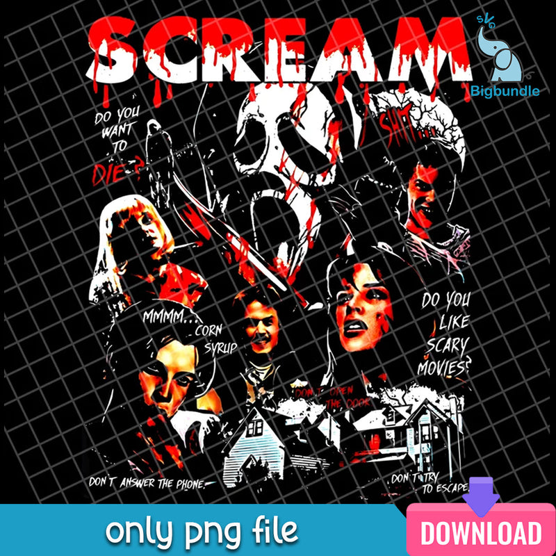 Scream Ghostface Horror Halloween PNG File