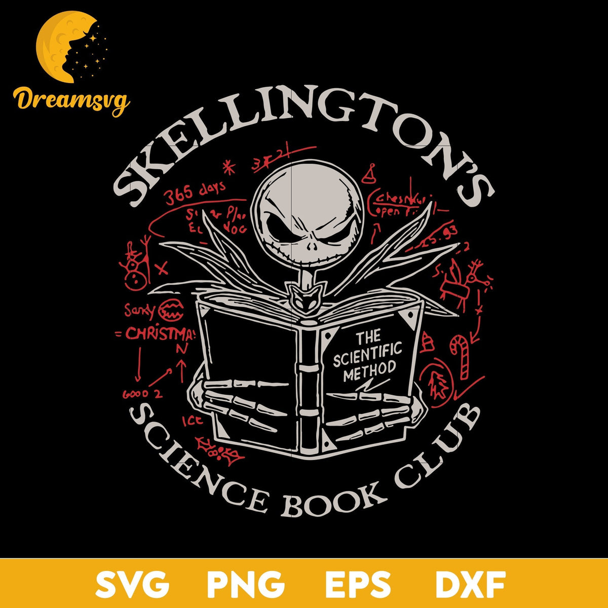Skellington's Science Book Club svg, Halloween svg, png, dxf, eps digital file.