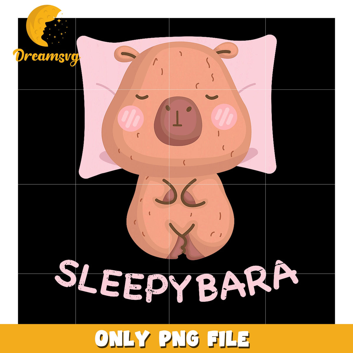 Sleepy Bara PNG Cute Animal Design