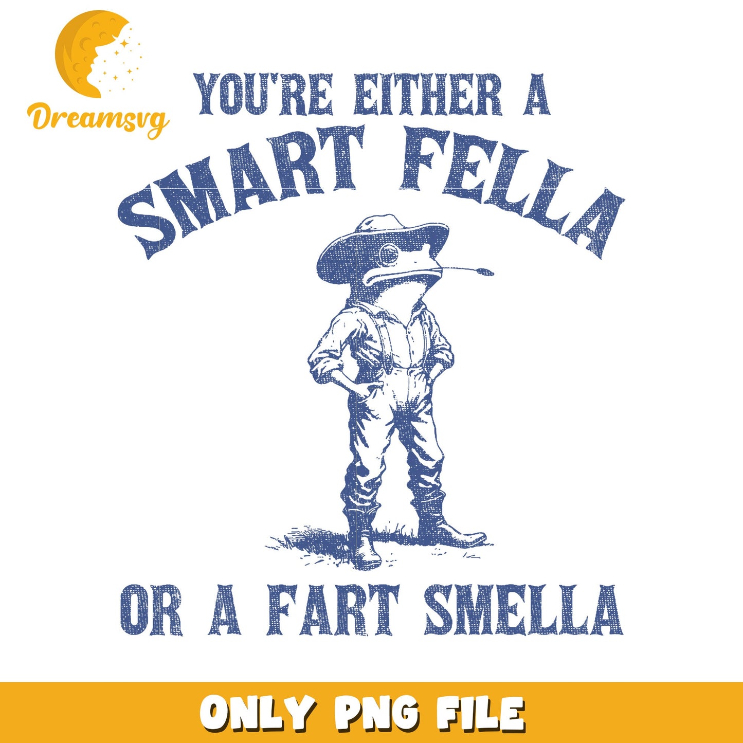 Smart Fella Frog PNG Sublimation Design