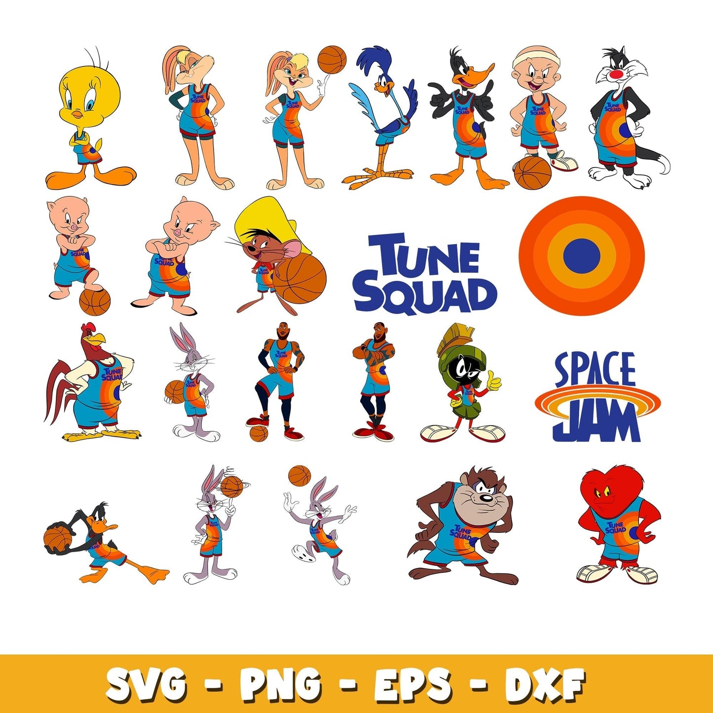 Space jam new legacy svg, Looney tunes bundle svg, cartoon svg