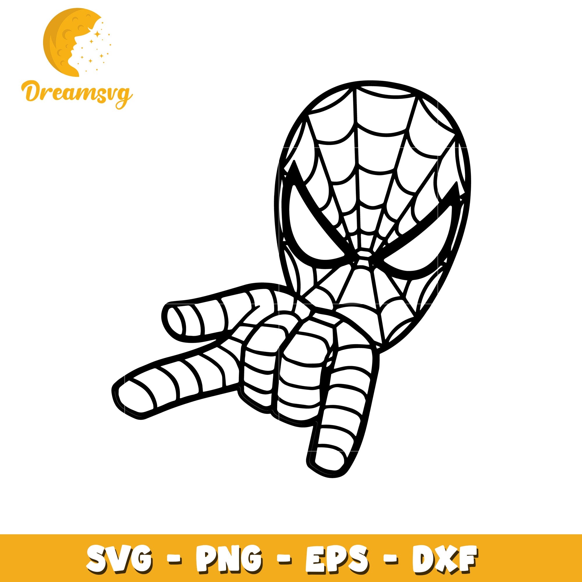 Spider Man Hand SVG Outline for Kids Craft Projects – Printy Studio