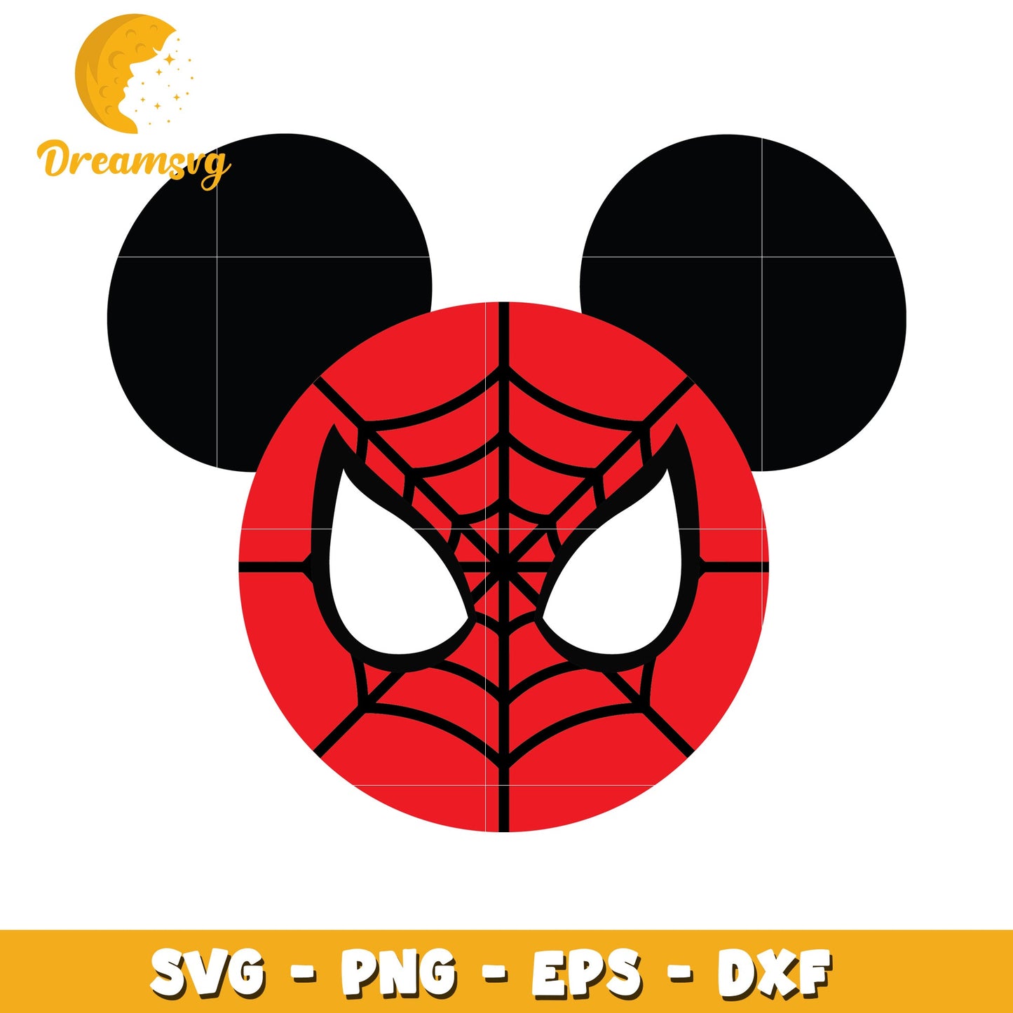 Spiderman Mickey Mouse SVG PNG EPS DXF