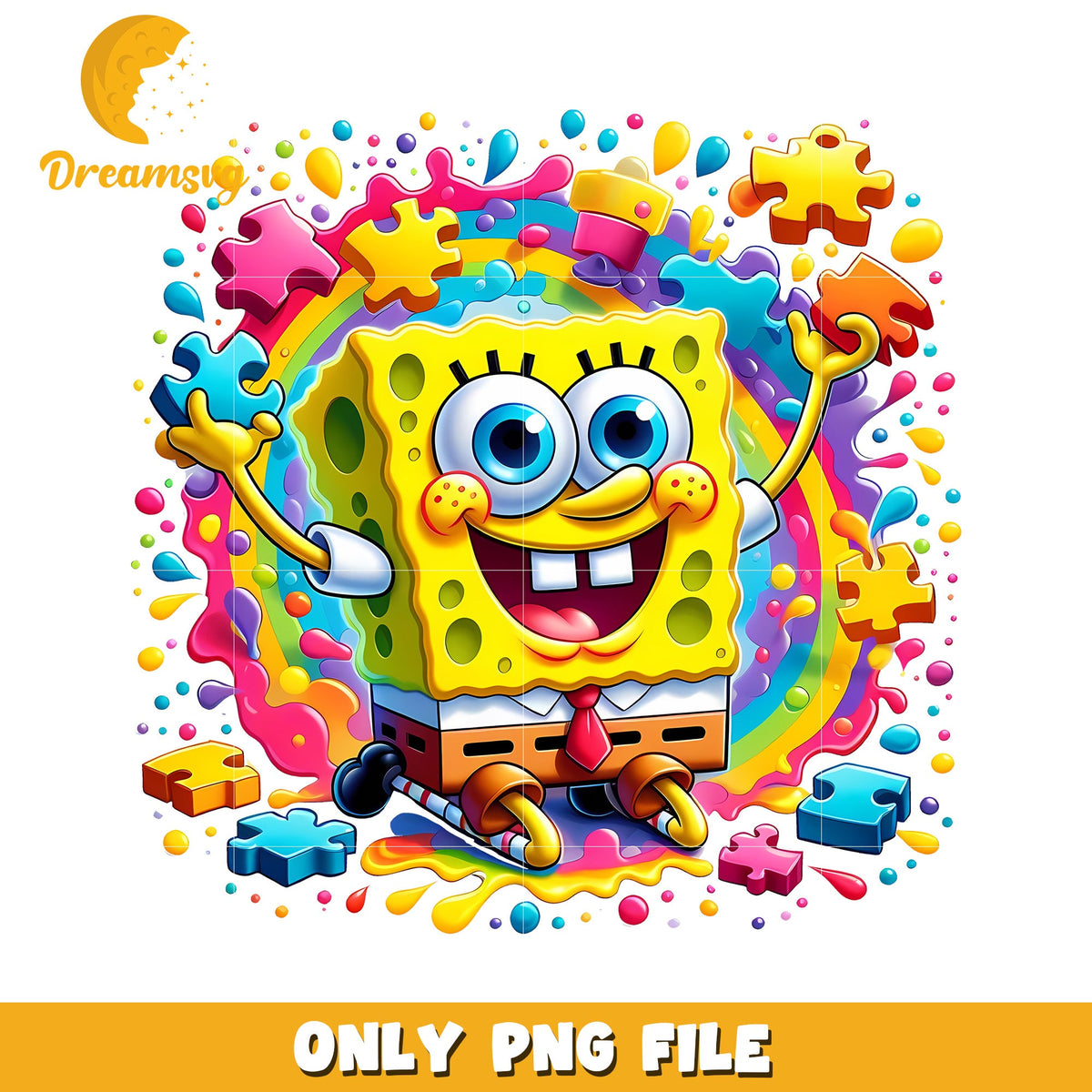 SpongeBob puzzle piece autism awareness png, autism awareness day png