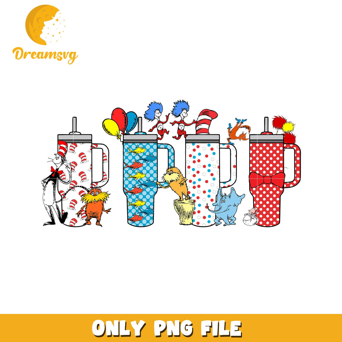 Stanley tumbler Dr Seuss png, dr seuss png, stanley tumbler png