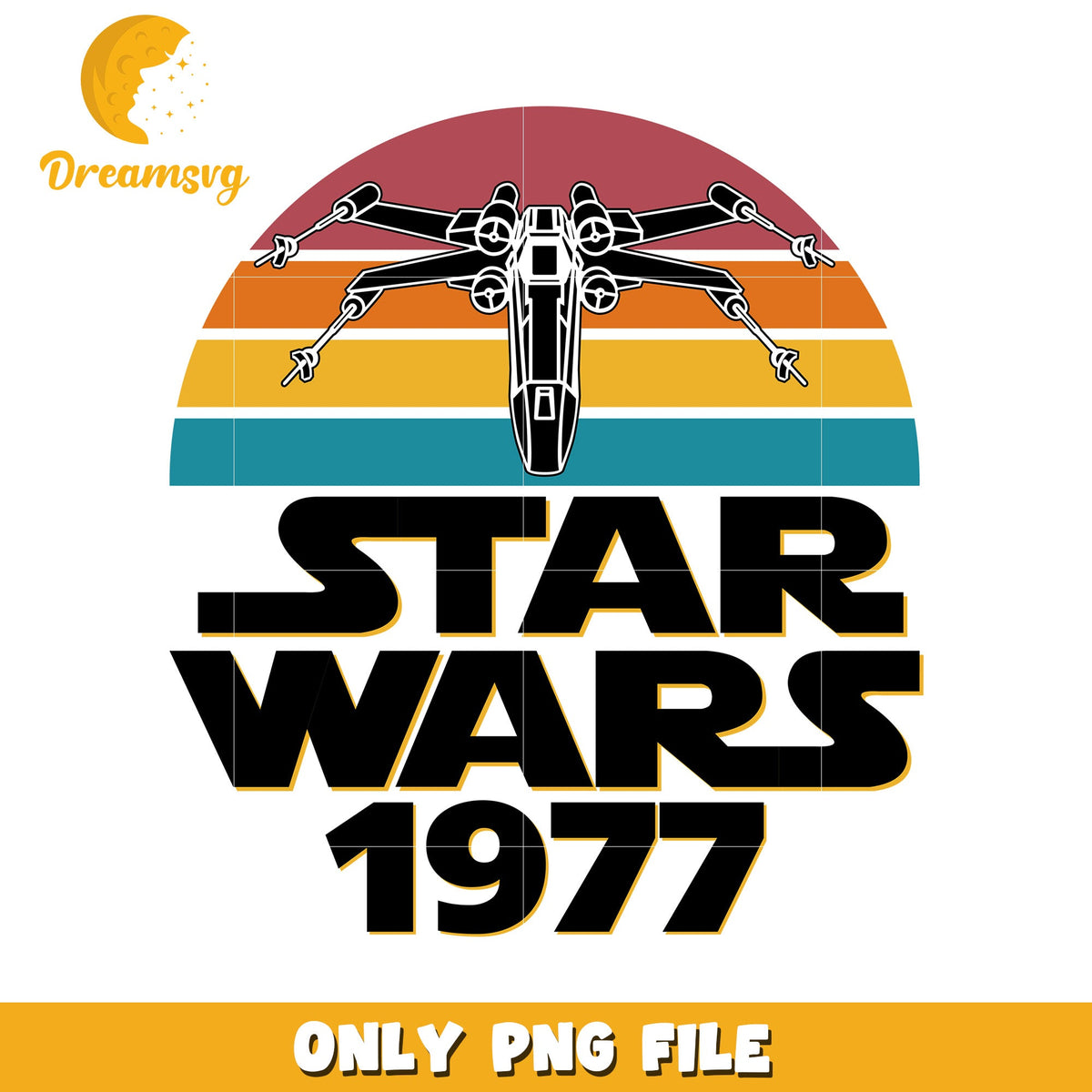 Star Wars 1977 PNG Retro Design