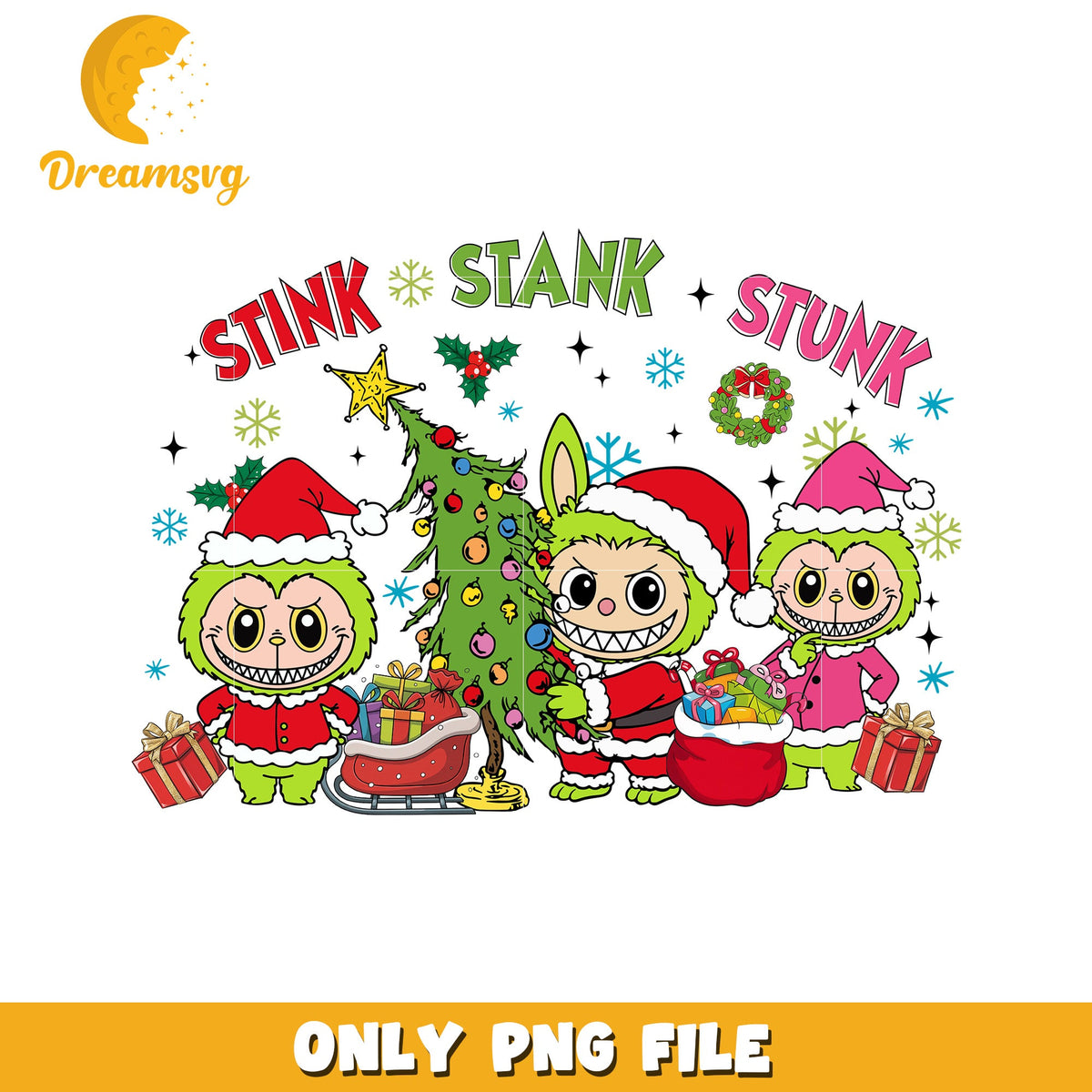 Stink stank stunk png, christmas png, grinch png