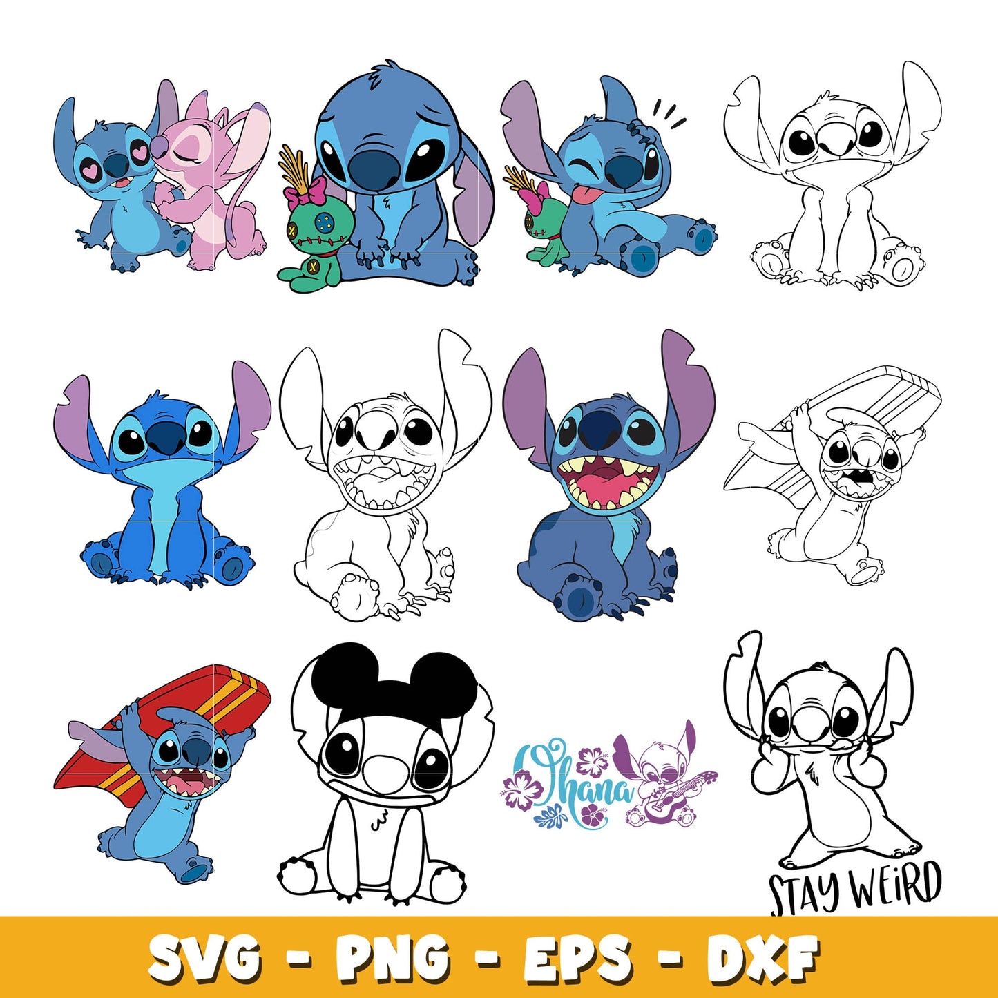 Character Stitch Embroidery Design bundle svg, Disney svg, Digital download