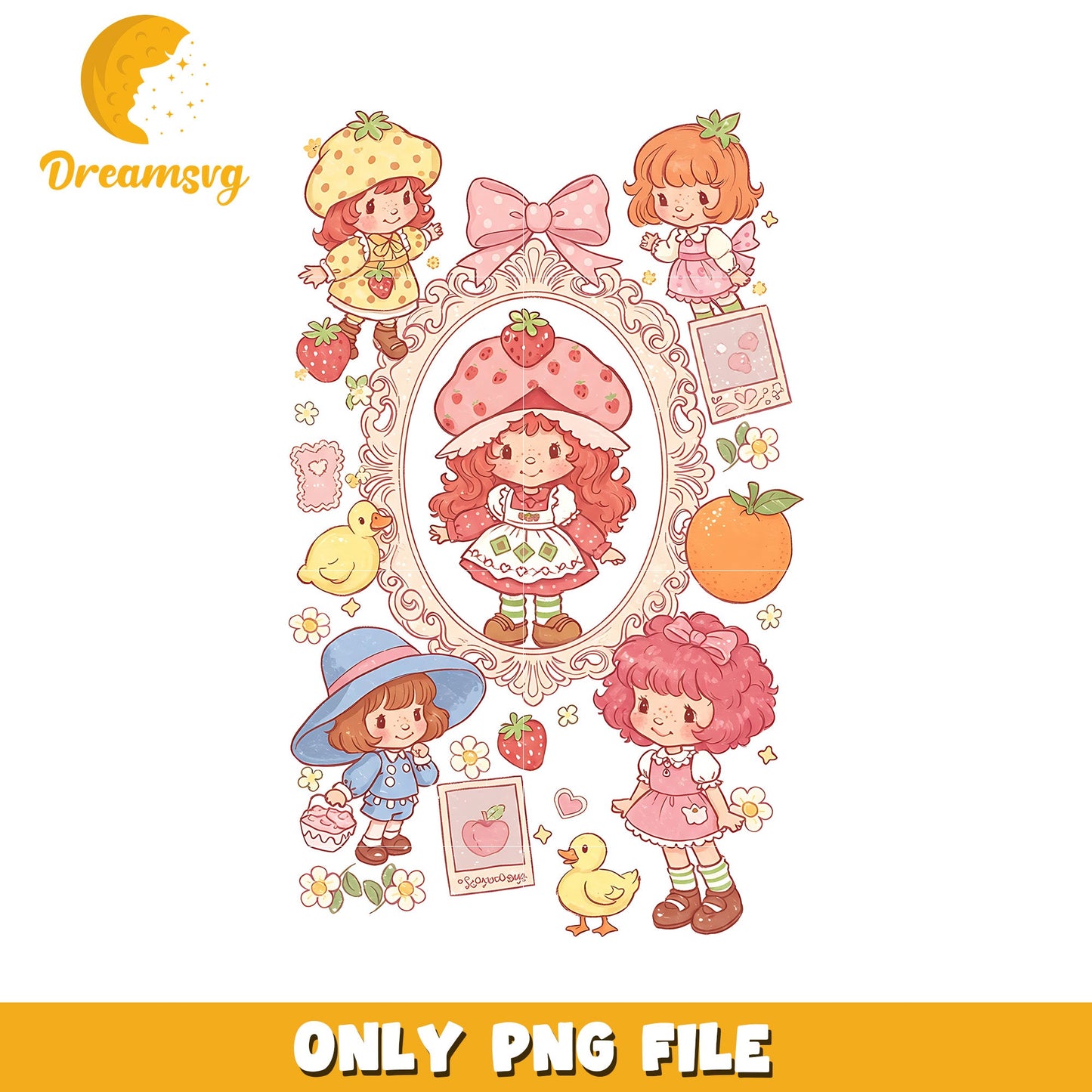 Strawberry shortcake and friends png, strawberry shortcake png, american greetings png