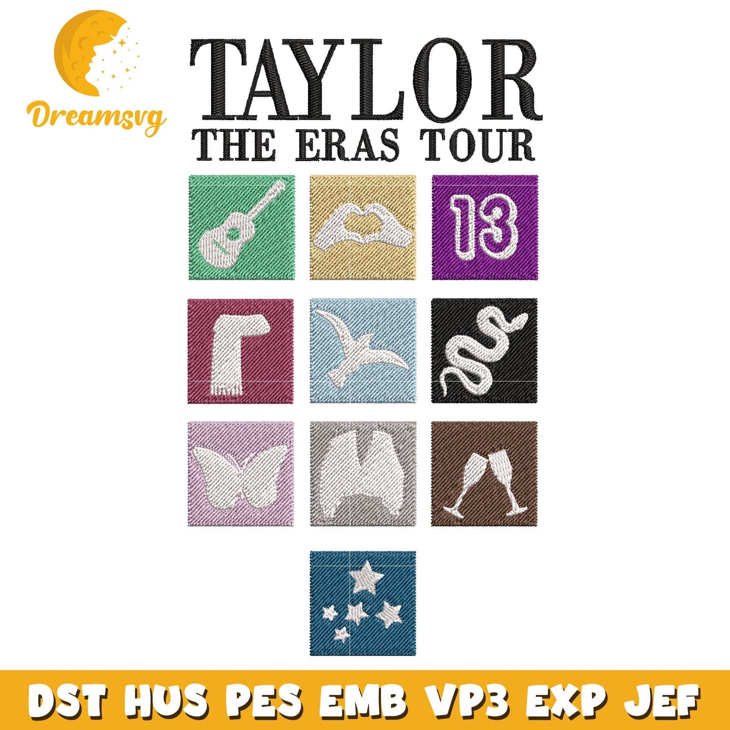 Taylor the eras tour embroidery design