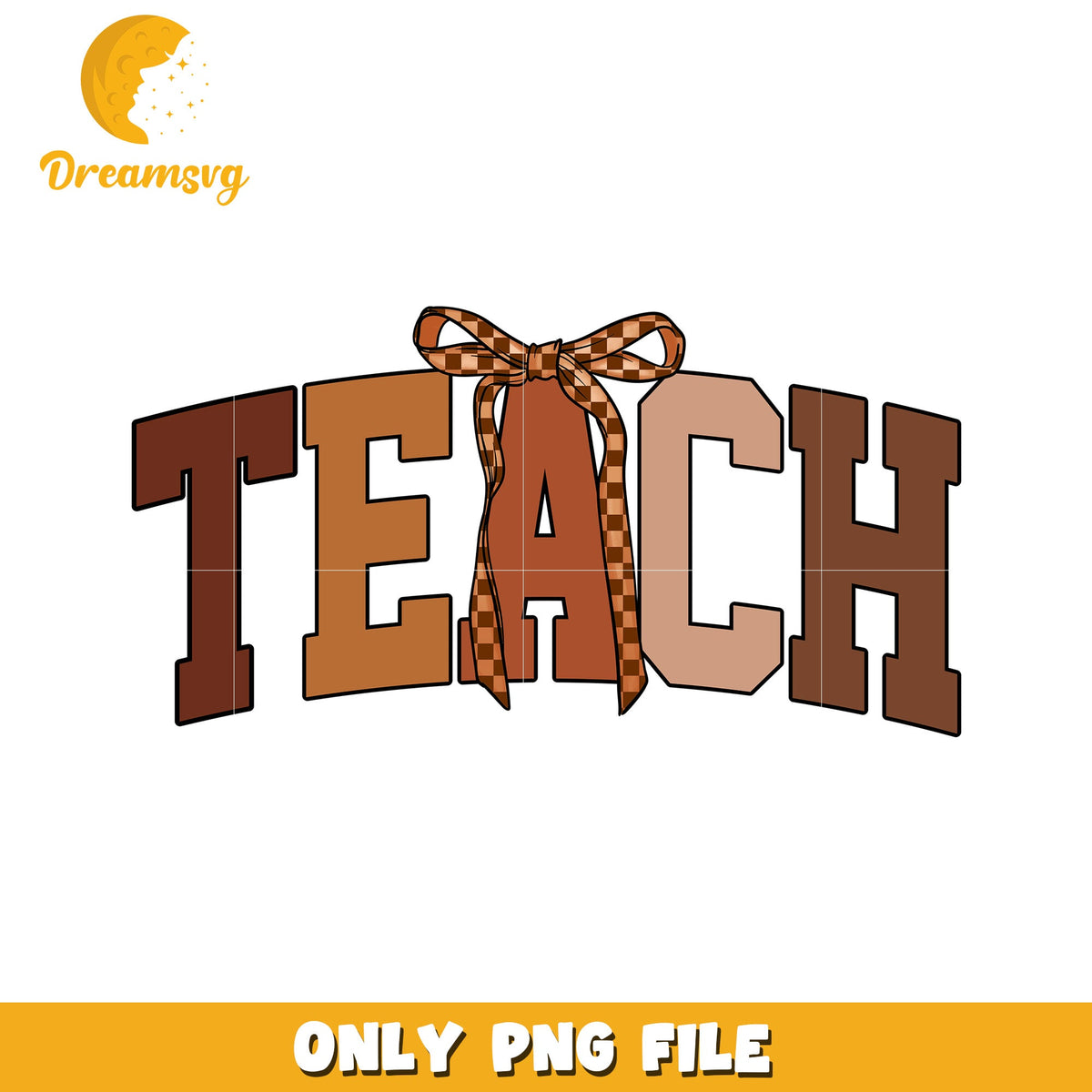 Teacher PNG Fall Colors Bow Design