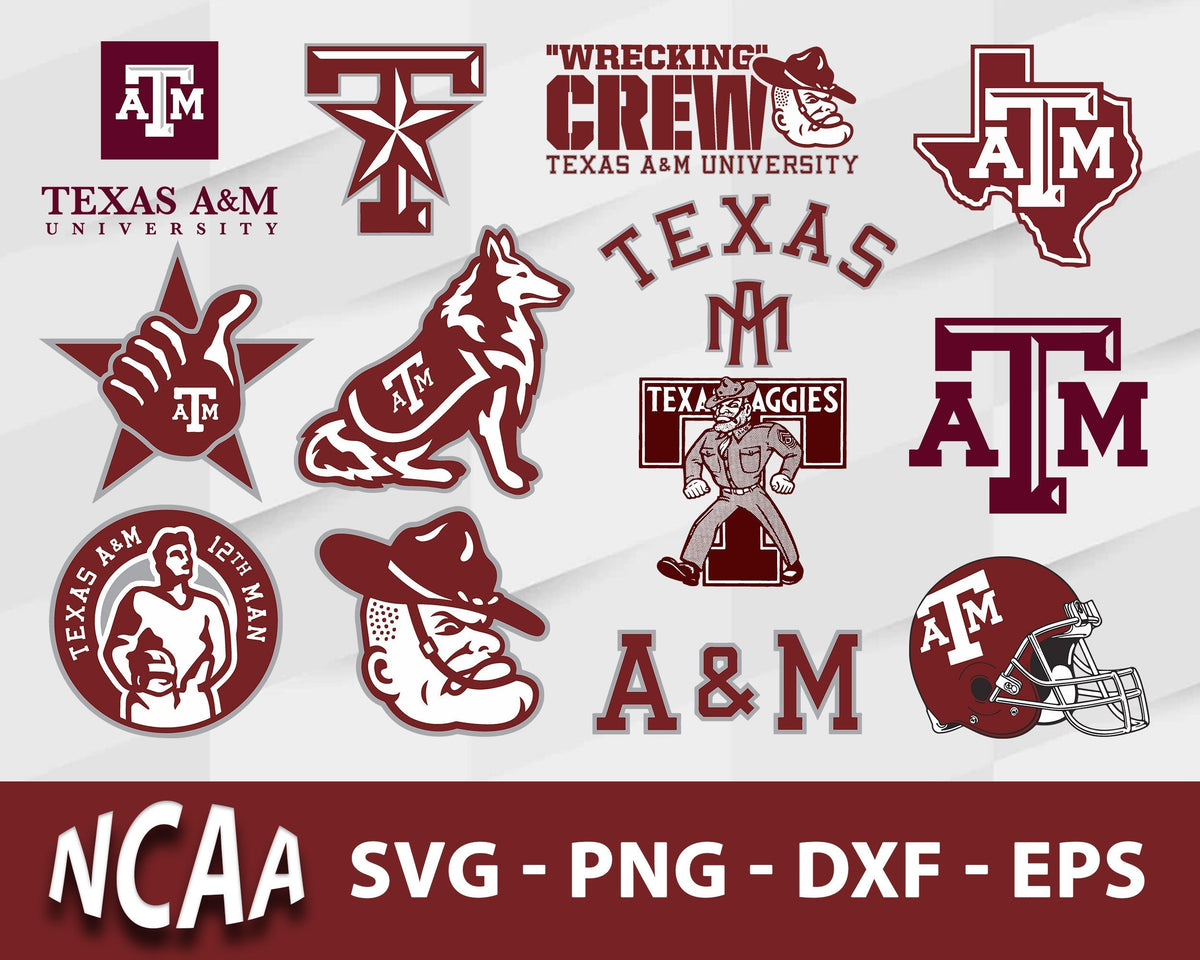 Texas A&M Aggies Svg Bundle, Texas A&M Aggies Svg, Sport Svg, Ncaa Svg, Png, Dxf, Eps Digital file.