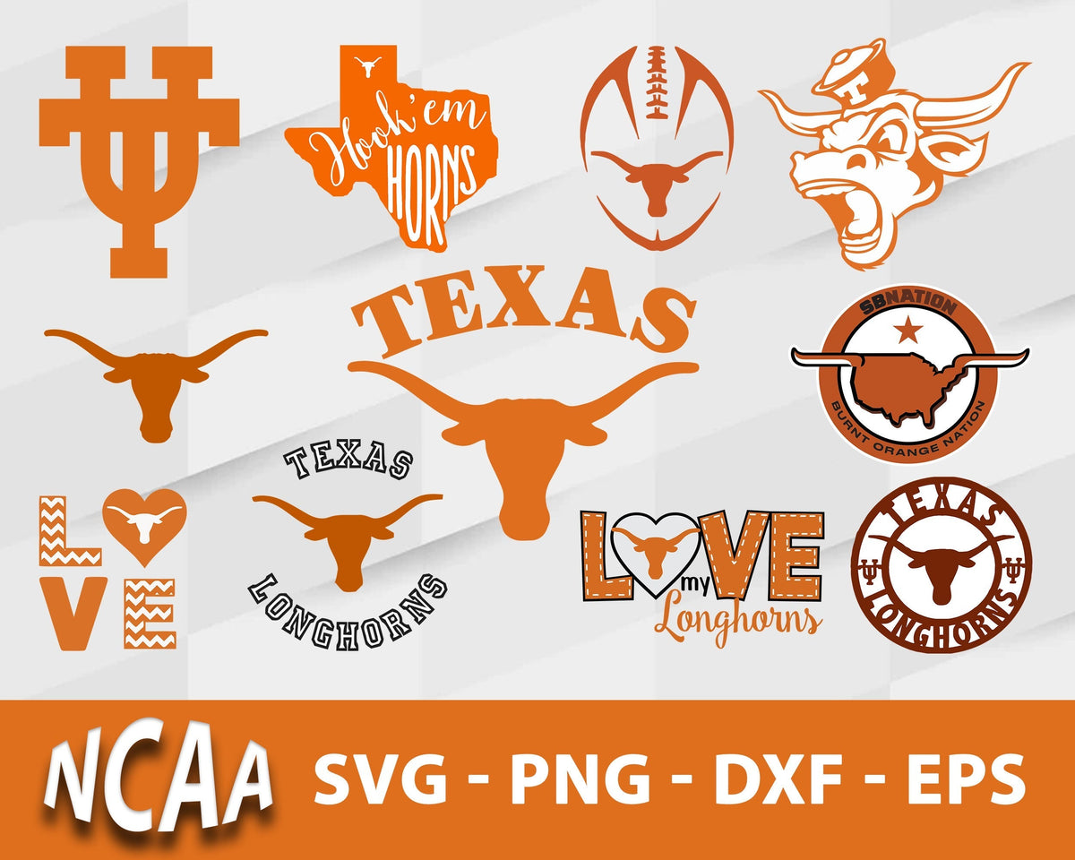 Texas Longhorns Svg Bundle, Texas Longhorns Svg, Sport Svg, Ncaa Svg, Png, Dxf, Eps Digital file.