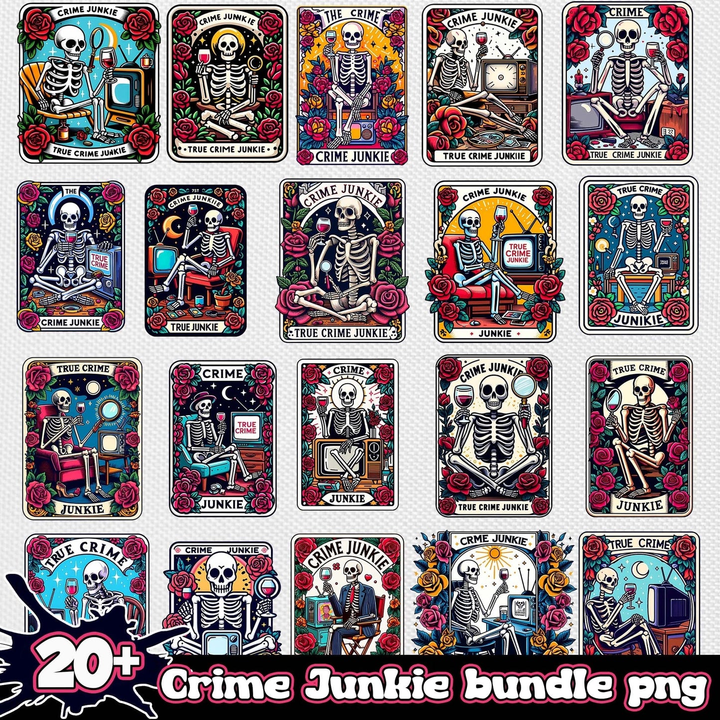 The True Crime Junkie Bundle 20+ PNG