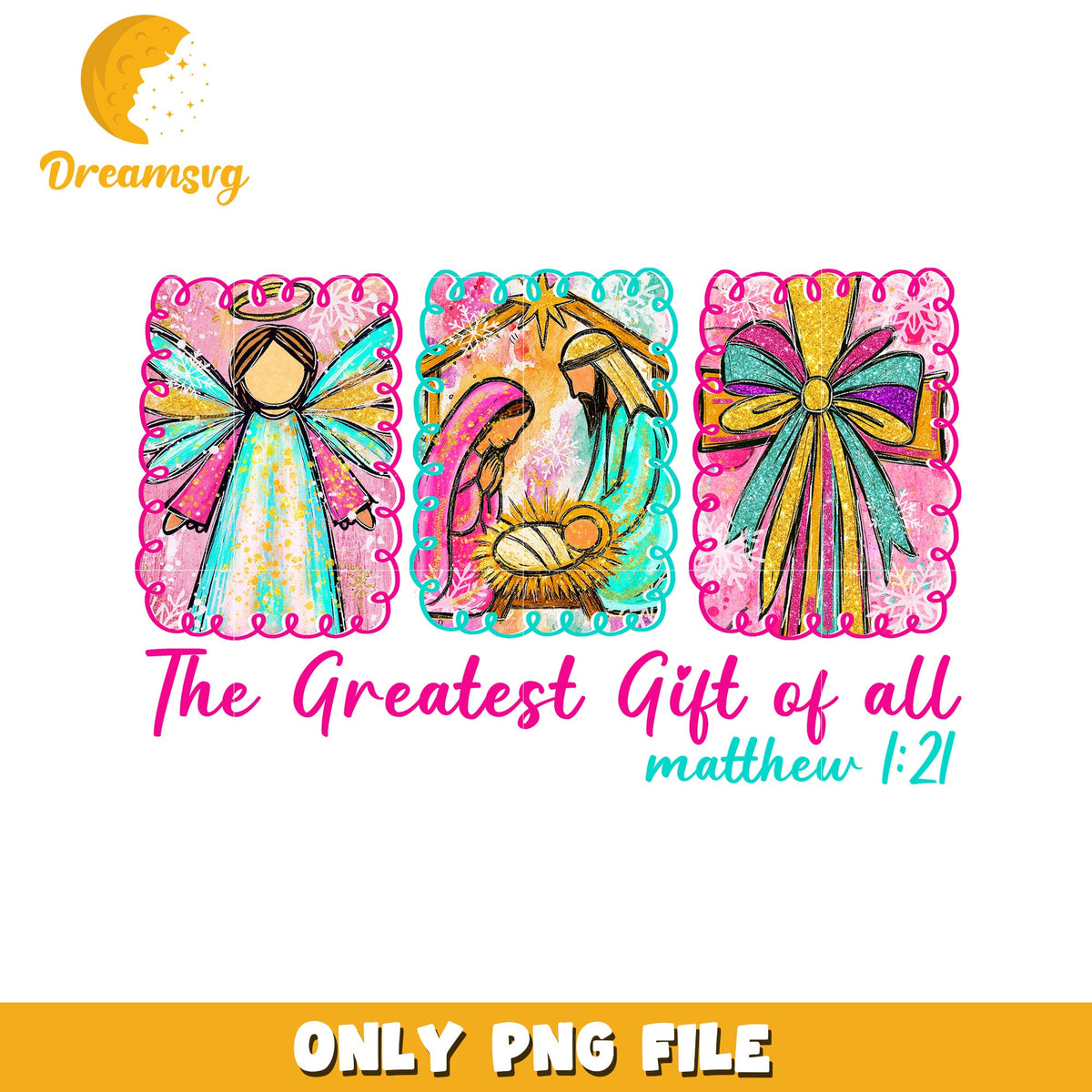 The greatest gift png, christmas png, grinch png