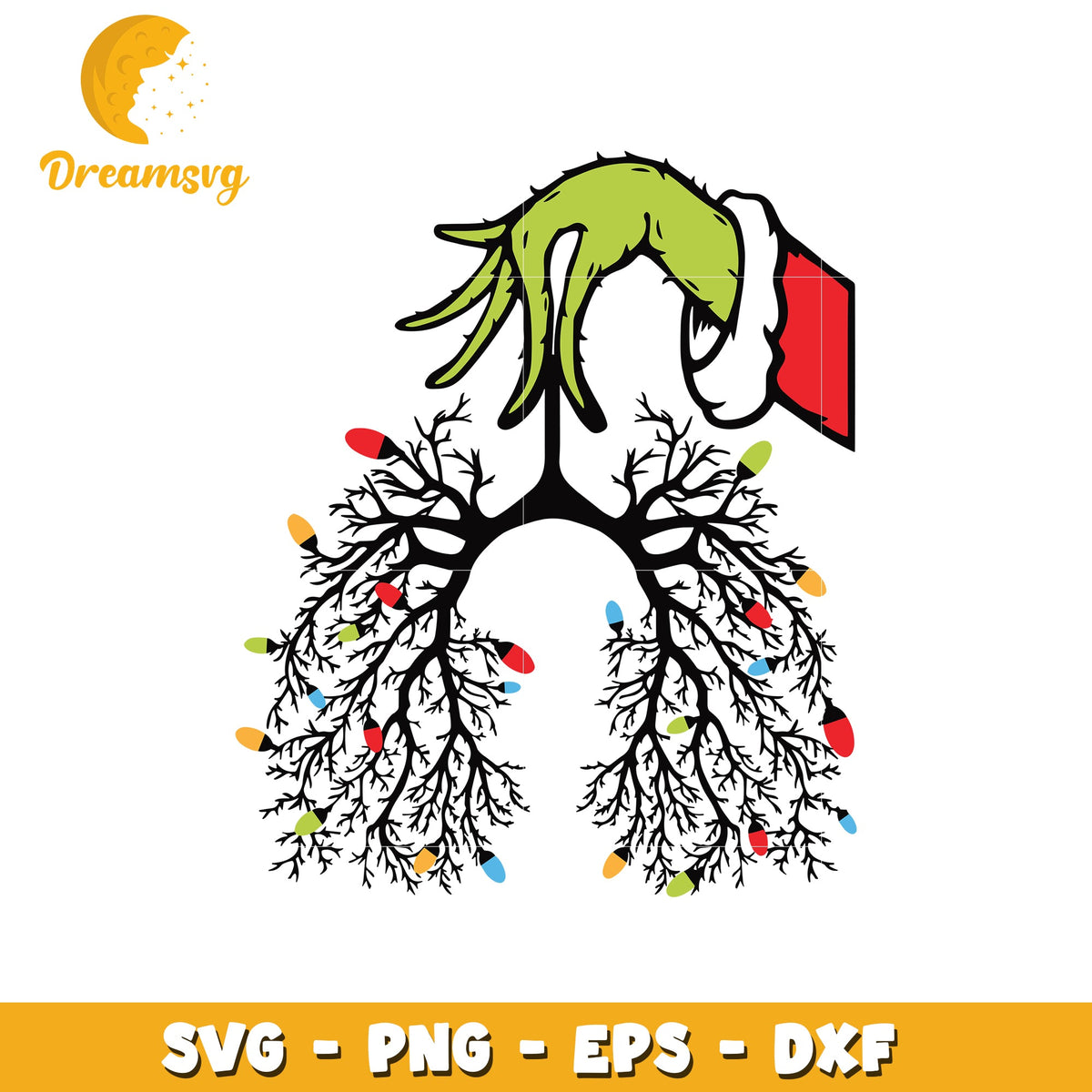 The grinch hand lung christmas light svg, grinch hand svg