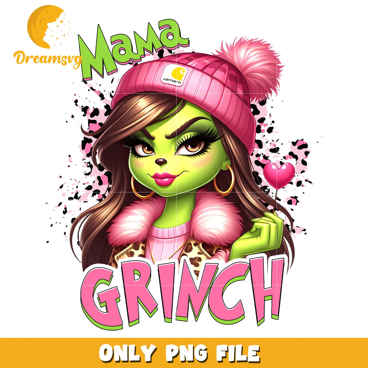 The mama grinch pink boutique png, pink grinch png