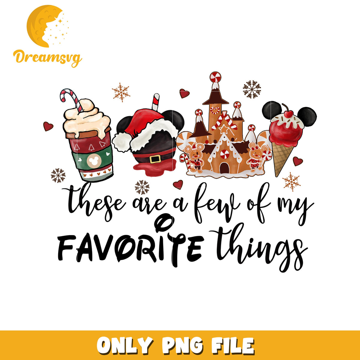 These things png, disney celebration png, christmas dream png