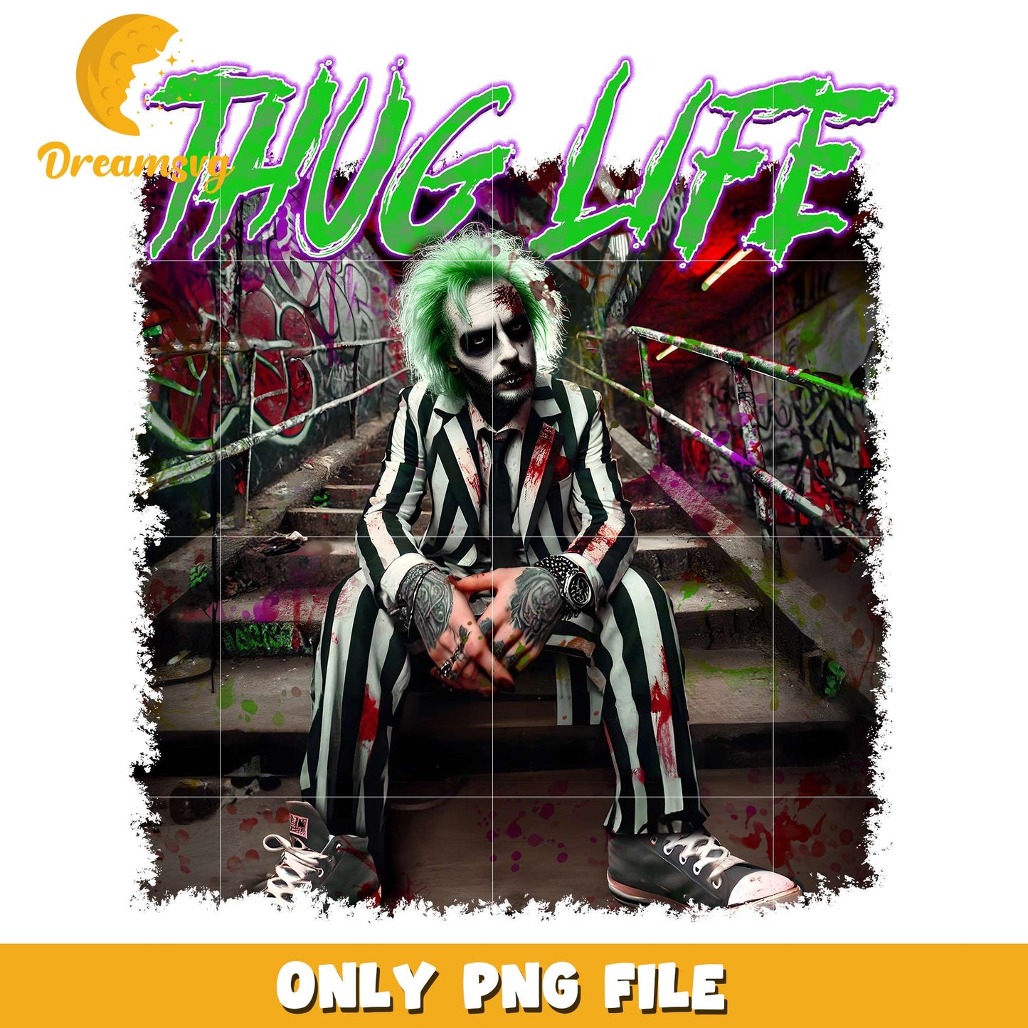 Thug life beetlejuice png, halloween spirit png, halloween town png