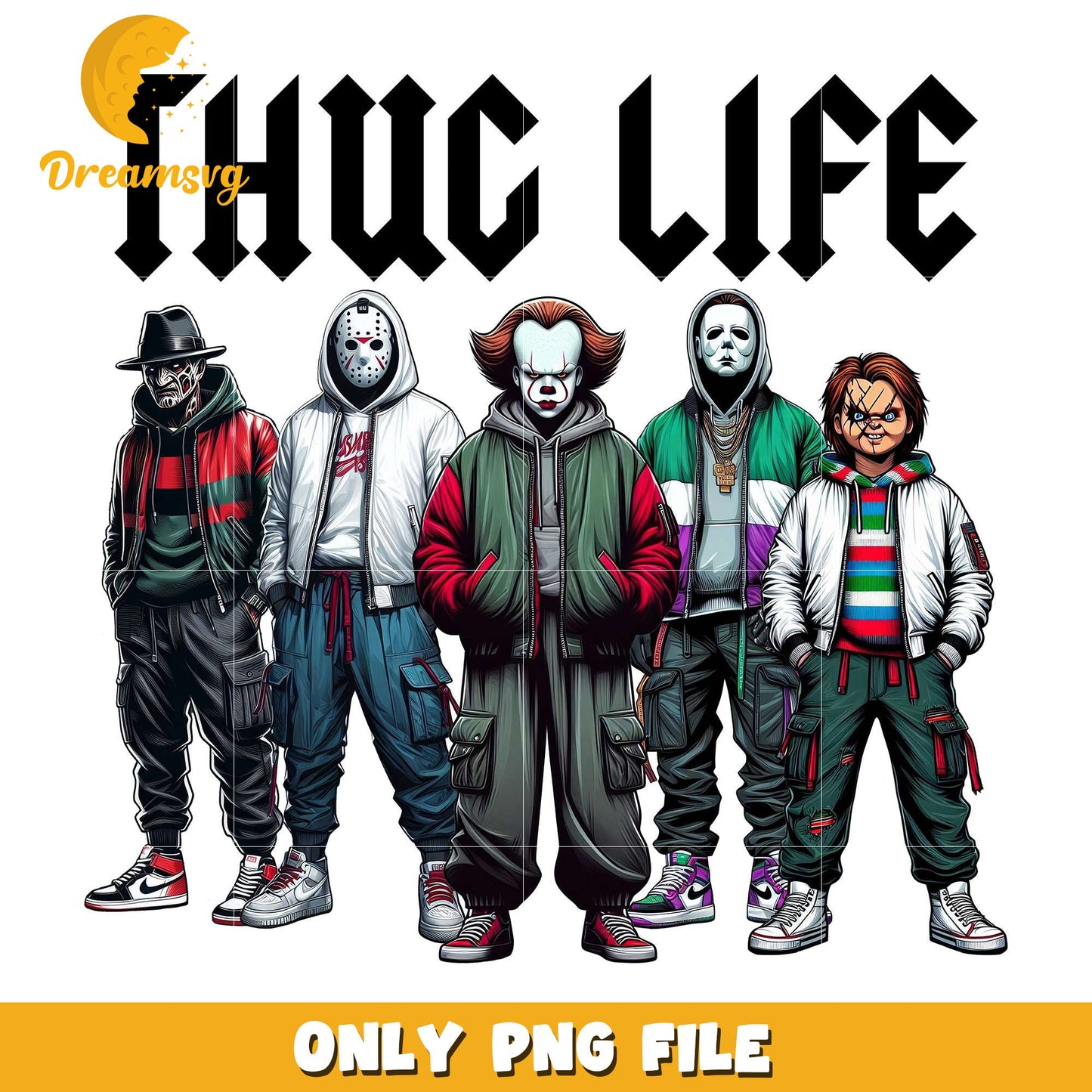 Thug life killers design png, halloween characters png, halloween design png