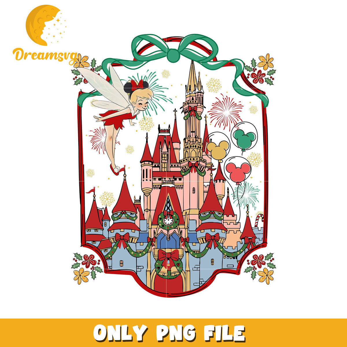 Tinkle bell christmas png, christmas time png, tinklebell png