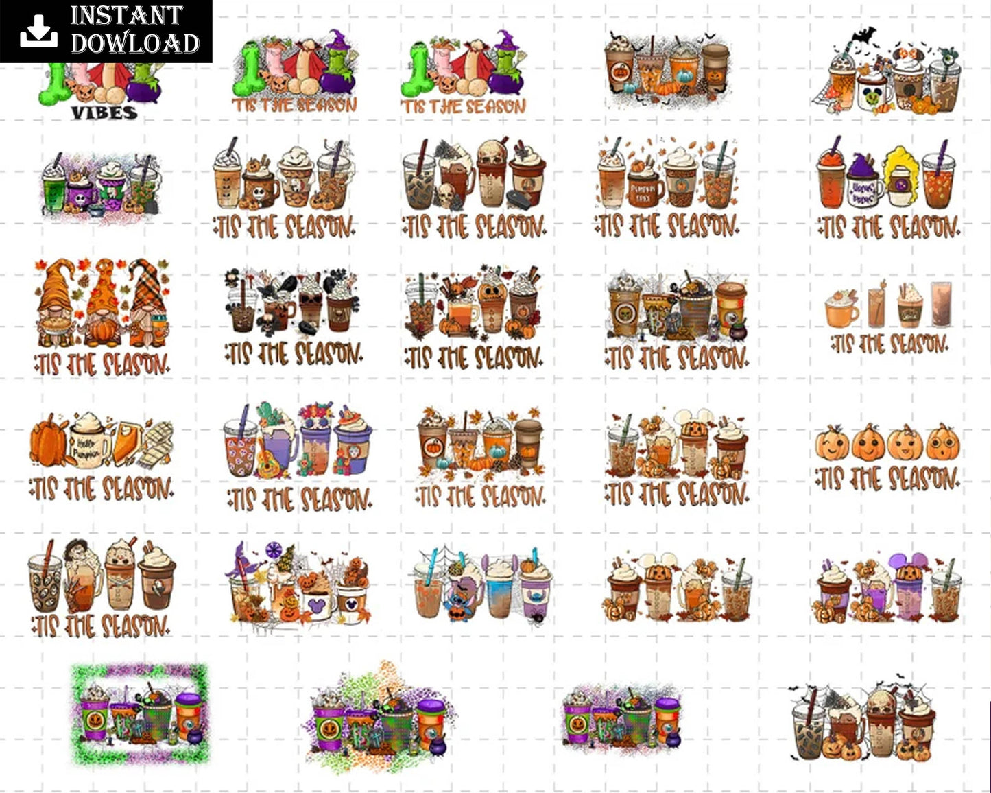 55+ Tis The Season Bundle Png, Halloween Bundle, Bundle 55 Fall season, PNG files for cricut, Digital file, Instant download