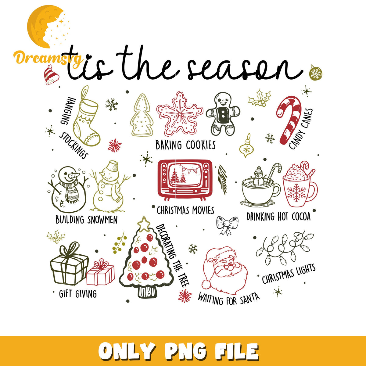 Tis the season design png, christmas png, grinch png