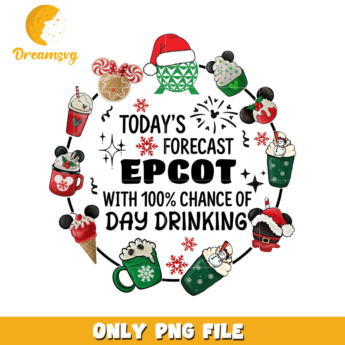 Today's epcot png, disney winter joy png, holiday happiness png