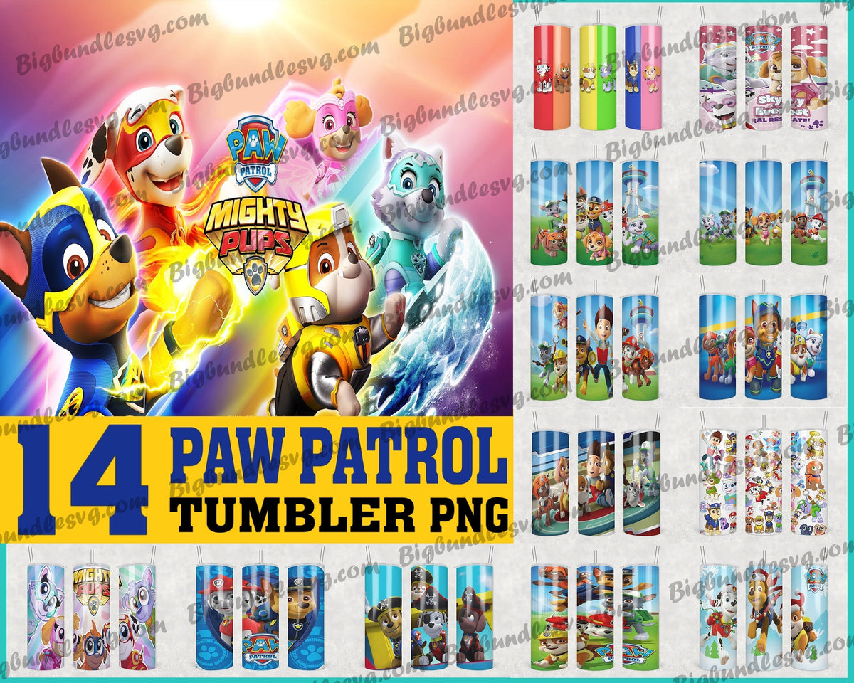 Paw patrol Tumbler - Paw patrol PNG - Tumbler design - Digital download