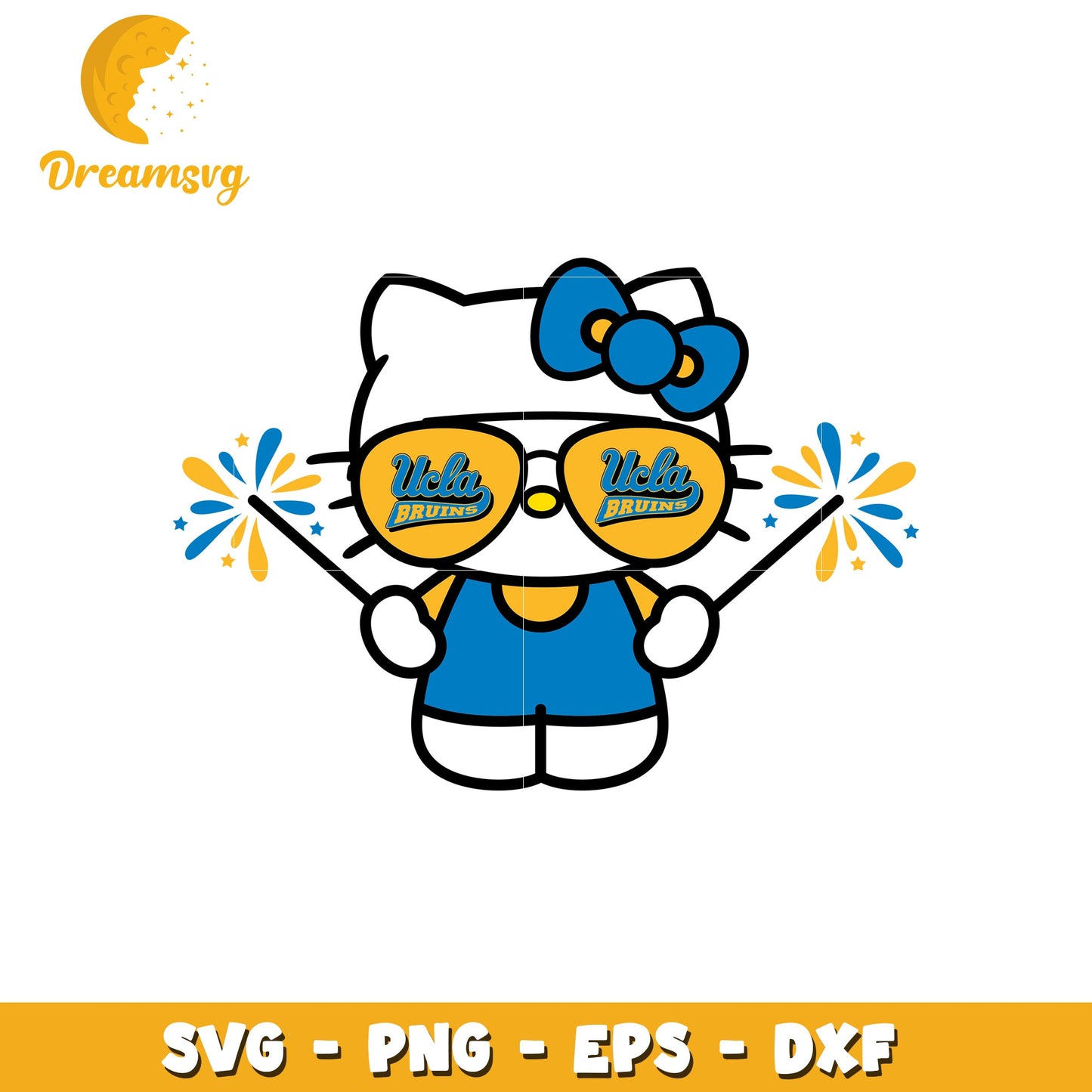 UCLA Bruin Kitty SVG Design for Fans and Crafters