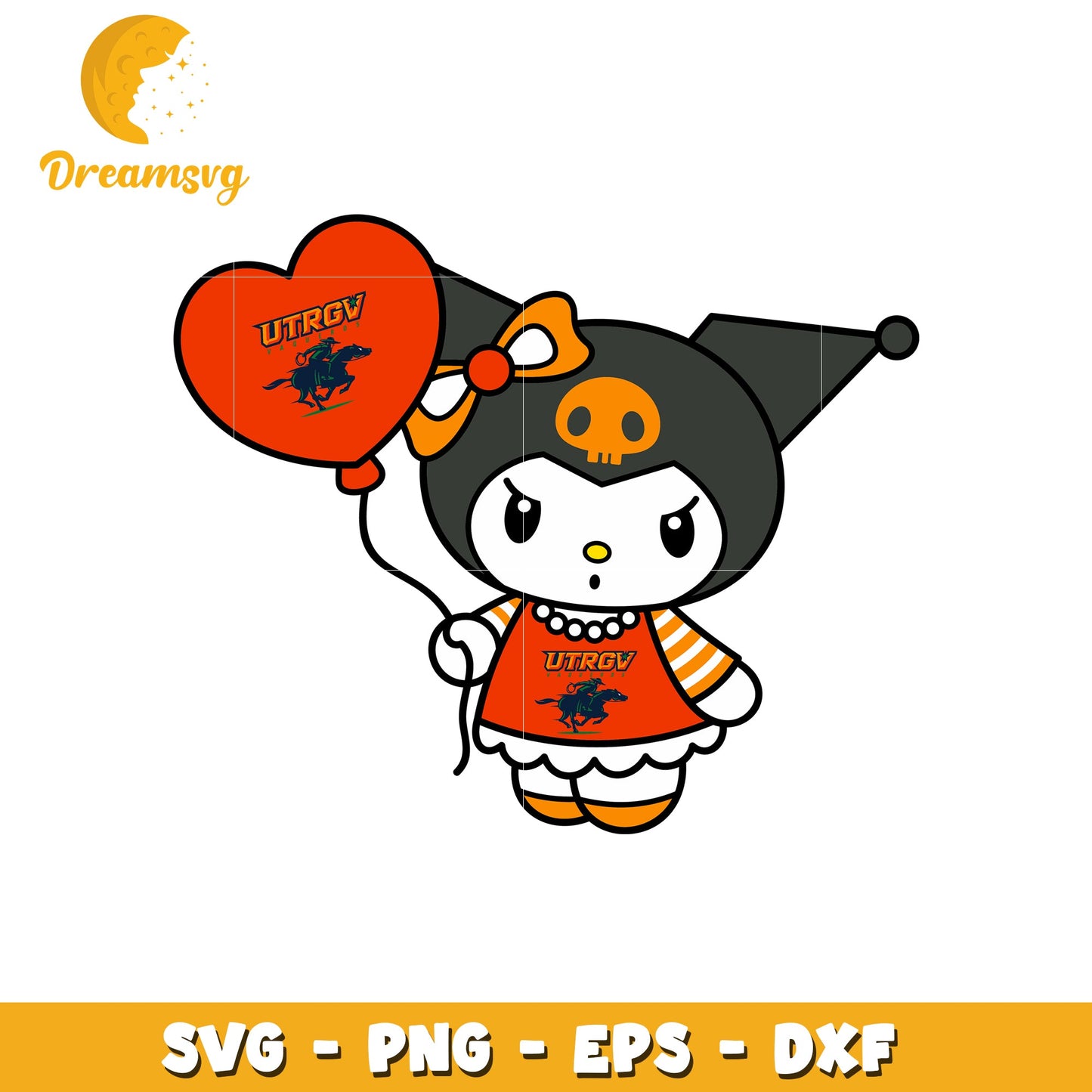 UTRGV Vaqueros Kuromi SVG Design