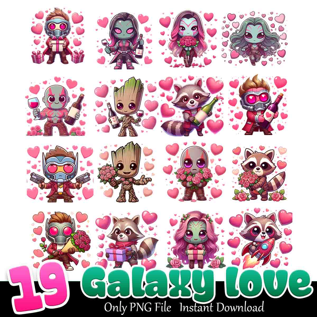 Guardians Of The Galaxy Love Bundle PNG 19+ Aristocats Love PNG Instant Download