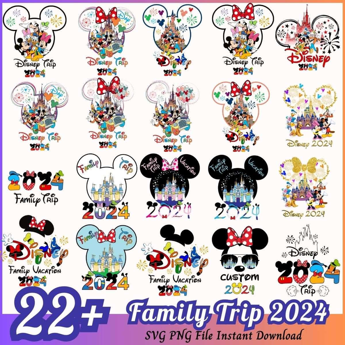 Disney Family Trip 2024 SVG, Disney Family Trip 2024 Svg Cricut, Disney Magical Kingdom Clipart