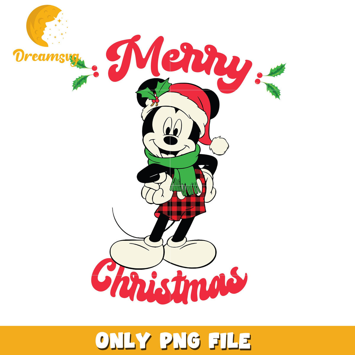 Vintage mickey christmas png, disney spirit png, cozy disney png