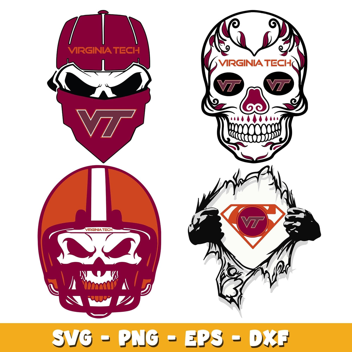 Virginia Tech Football logo Bundle svg, Virginia Tech logo svg, ncaa svg