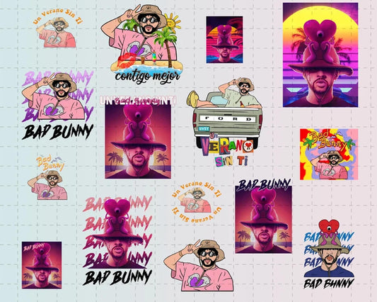 Bad Bunny Bundle PNG , Bundle bad bunny - Digital download