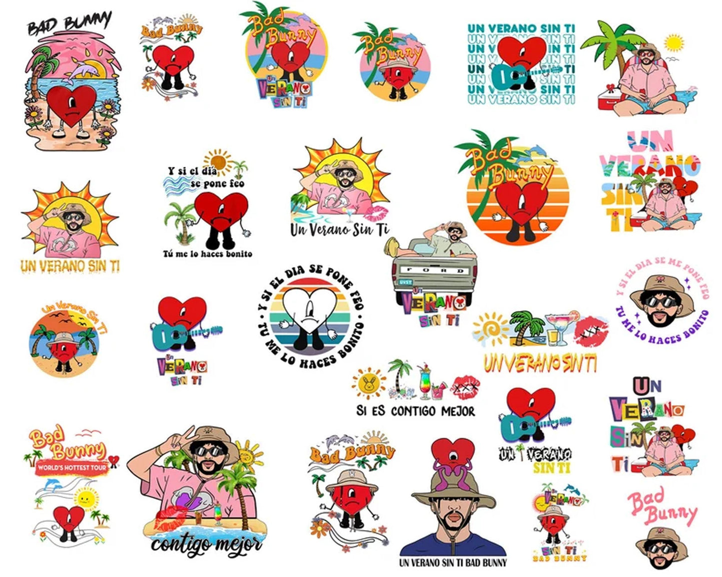 Bad Bunny Bundle PNG , Bundle bad bunny - Digital download