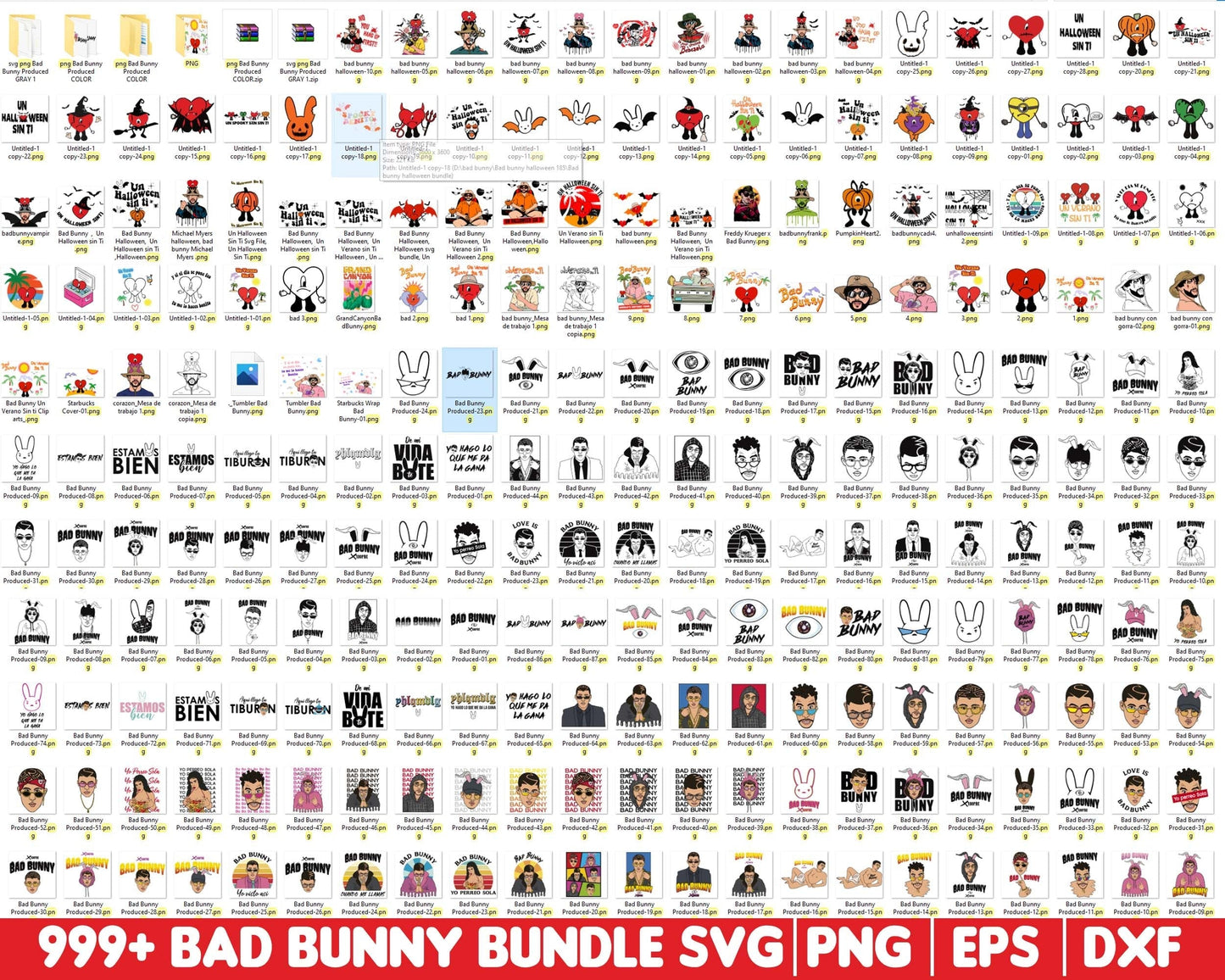 999+ Bad Bunny 4 formats, Bad Bunny SVG, Bad Bunny svg, png, eps, dxf, Digital download.