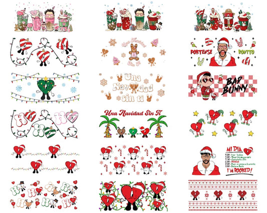 45+ Christmas Bad Bunny Glass Can Wrap Png, Coffee Bad Bunny 16oz Png, Merry Christmas Tumbler Png, Baby Benito Png, Wrap Digital Download CRM10112201