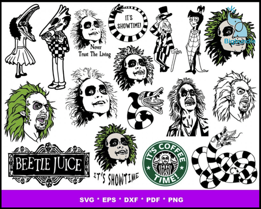 beetlejuice svg bundle 100+ svg, png, dxf, pdf