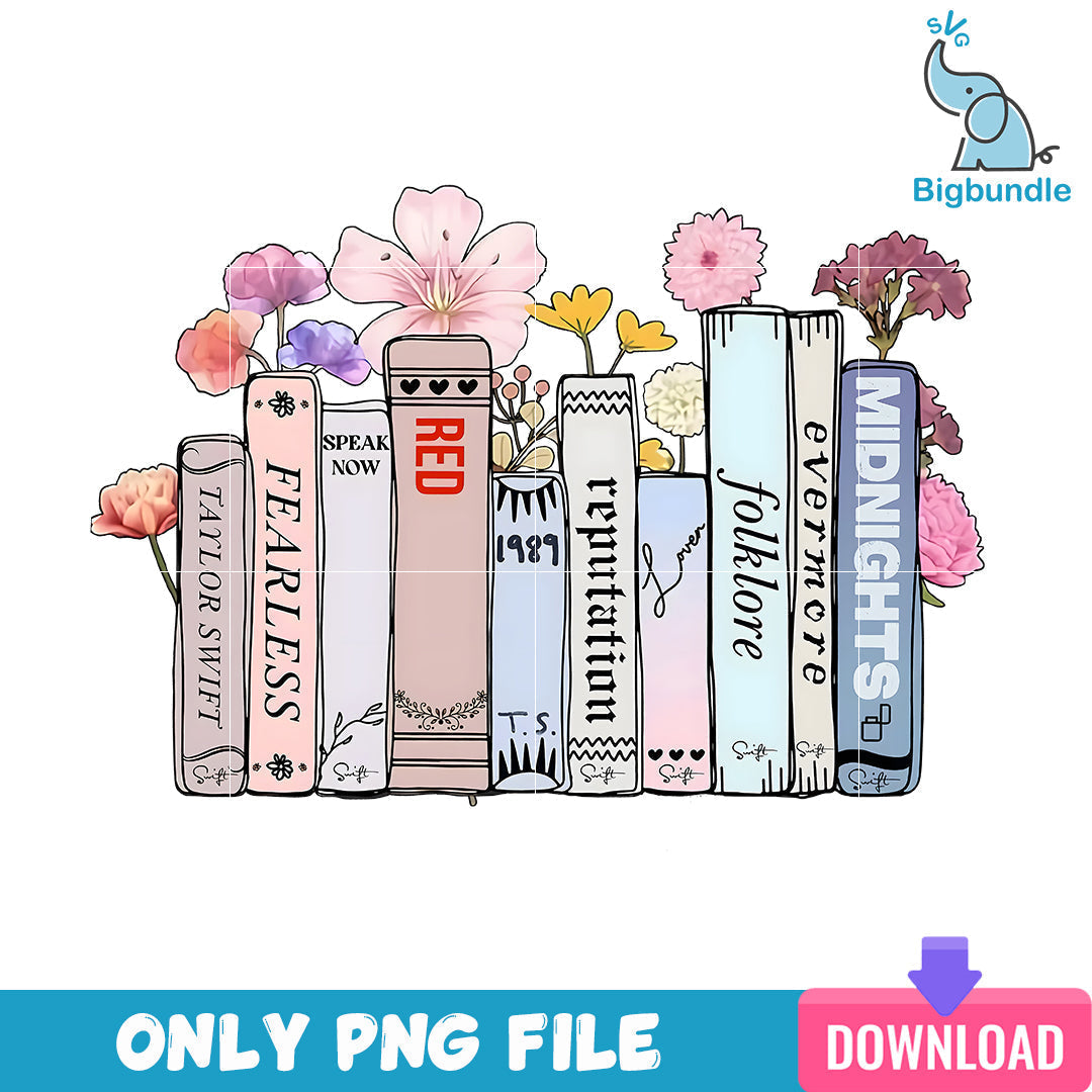 Taylor Swift Albums As Books Png, Taylor Swift Png, SG08072379