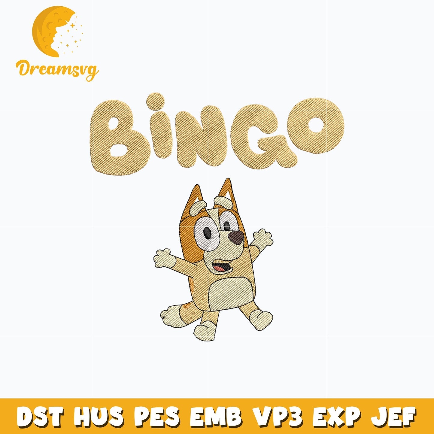 Bluey bingo cartoon embroidery