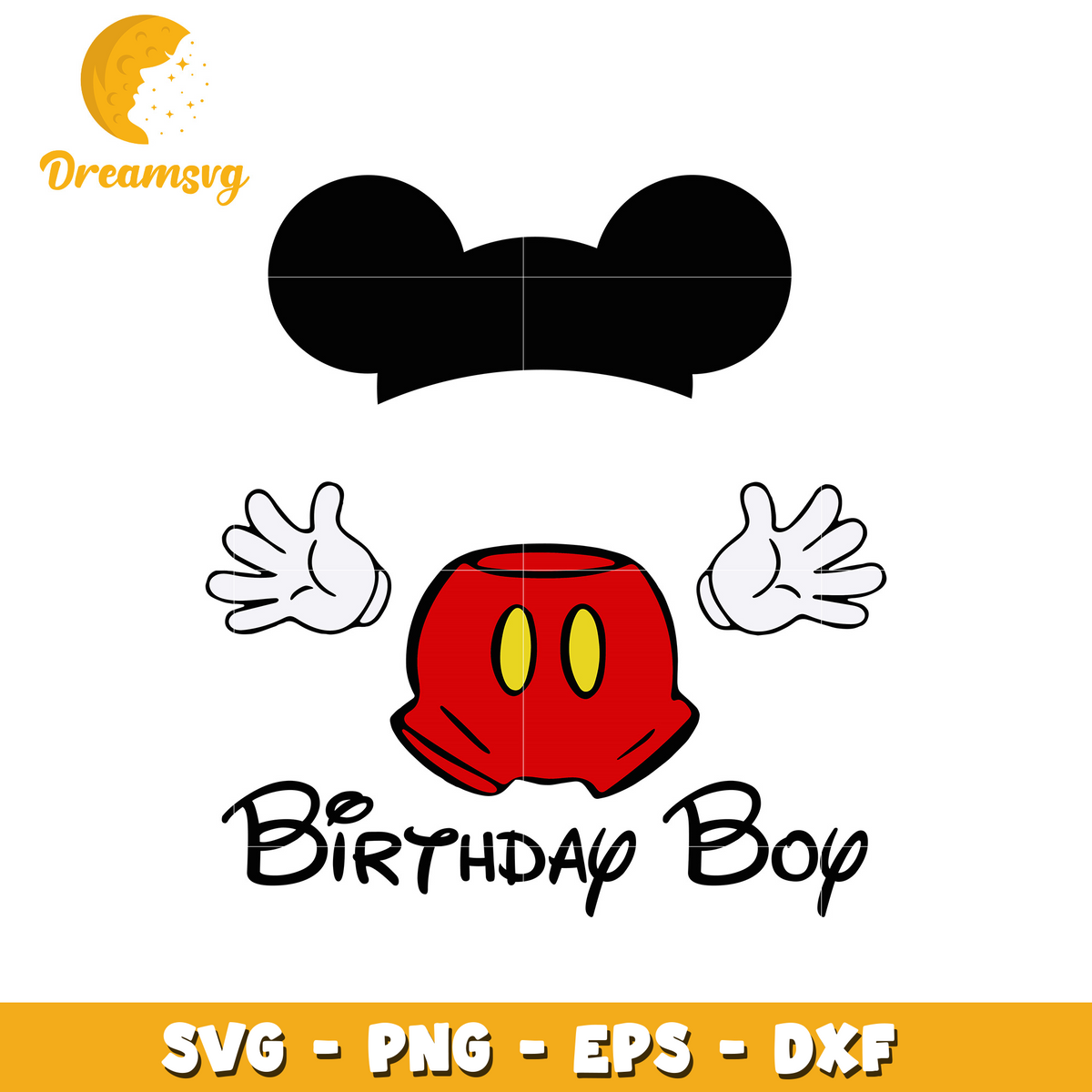 Mickey mouse disney birthday boy svg