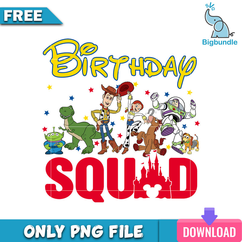 Birthday squad png, disney png, Digital download.